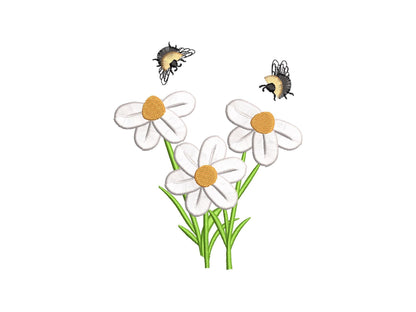 Fringed Flowers and Bee Honeybee