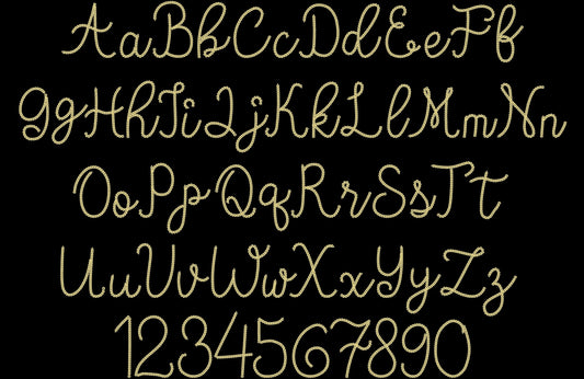 Dense Bold Chain Stitch Font