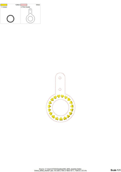 Heart Donut Keychain