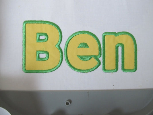 Simply nice boy Monogram applique Font machine embroidery applique