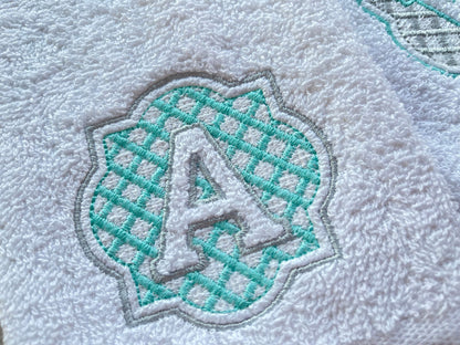 Gingham Embossed Monogram