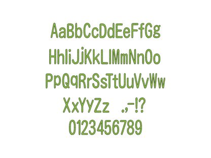 Fill Stitch Narrow Thin Font