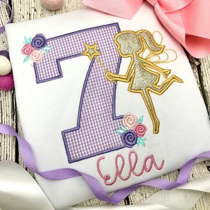 Single Fairy Outline Applique Set of 2