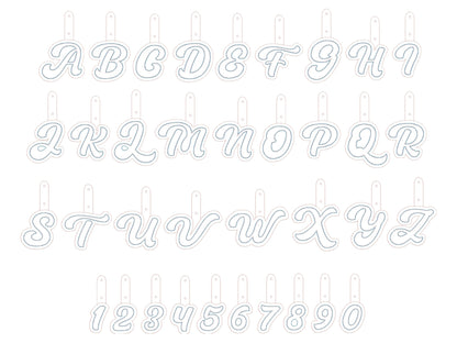 Puffy Puff Foam Handwritten Monogram Keychain