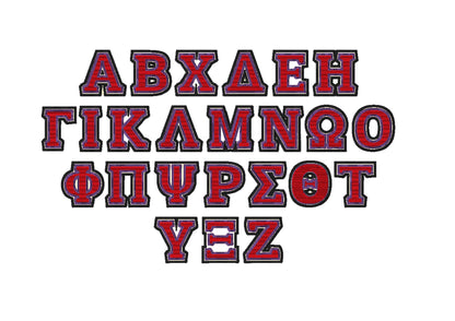 Fringed Double Layer Fraternities Greek Font
