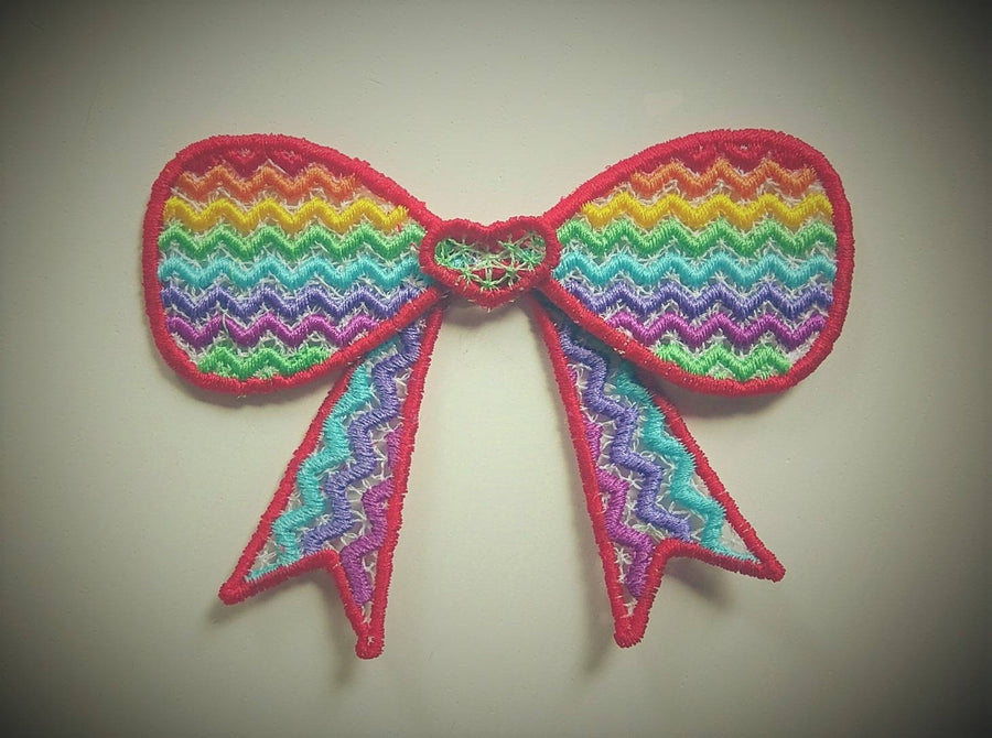 Chevron 3D Dimensional Bow ITH