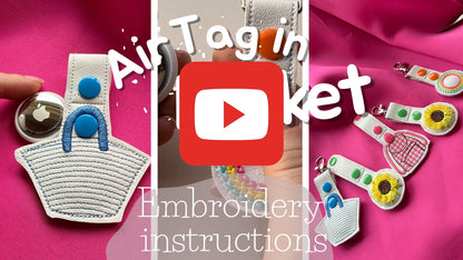 Sunflower Fringed Airtag Holder