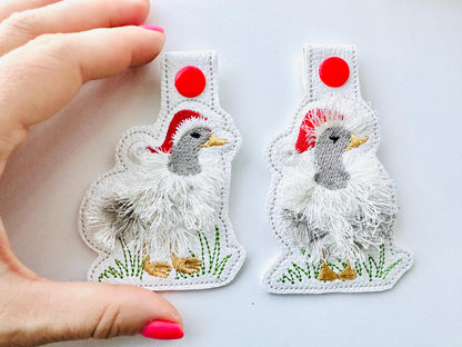 Fringed Farm Duck Keychain Set of 2