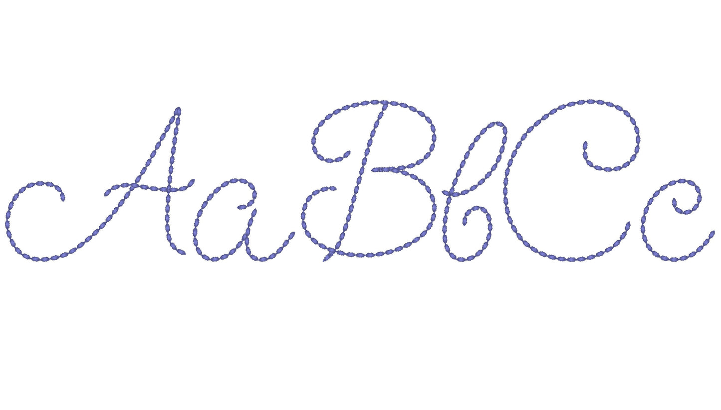 Script Hand Stitch Effect Font