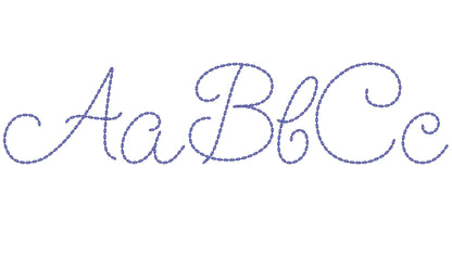 Script Hand Stitch Effect Font