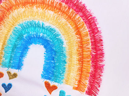 Falling Hearts Fringed Rainbow