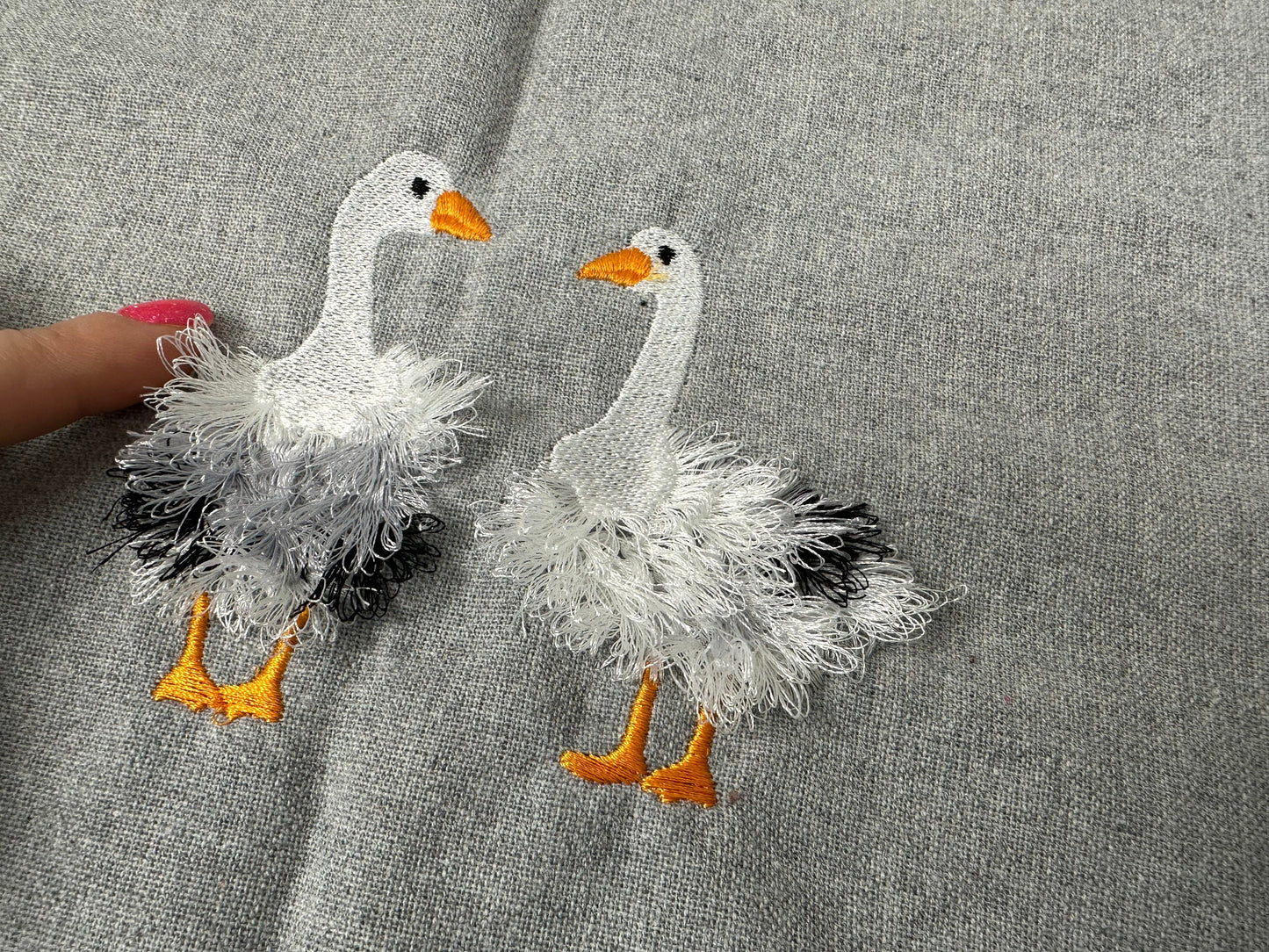 Fringed Farm Goose Duck Set of 2