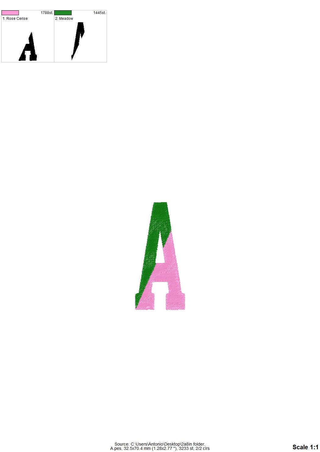 Diagonal Split Varsity Collegiate Font