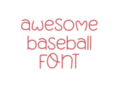Baseball Stitch Softball Sports Font