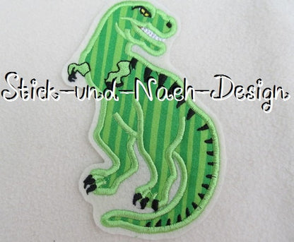 T-rex Dinosaur machine embroidery designs fill stitch and applique in