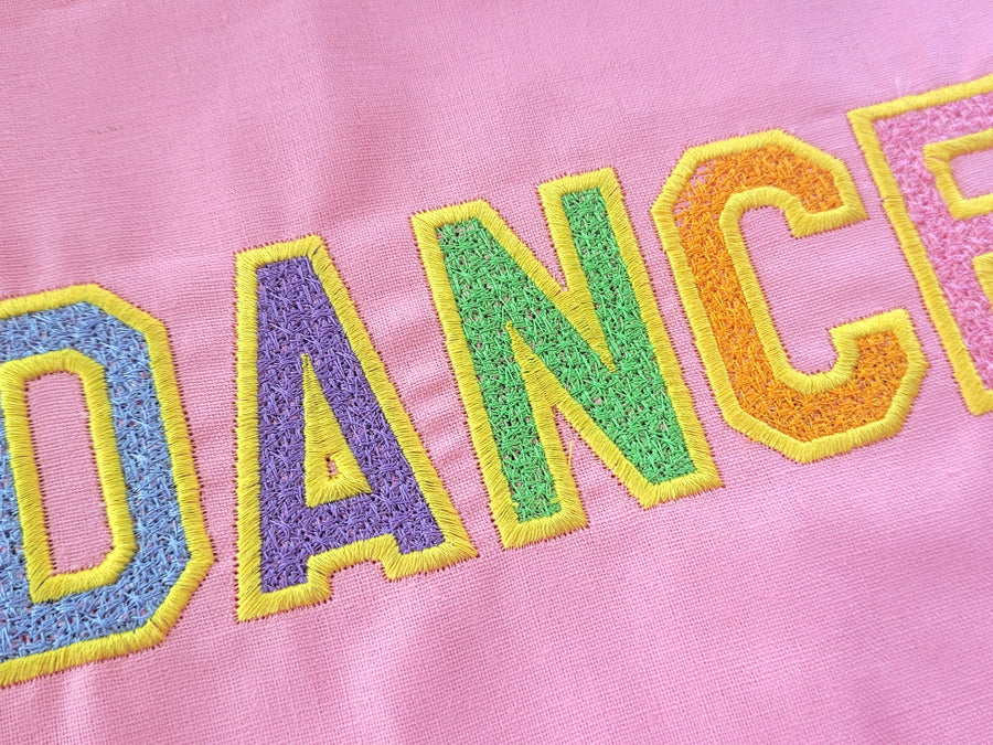 Faux Chenille Sport Block Font