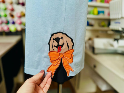 Dog and Bow Split Side Seam