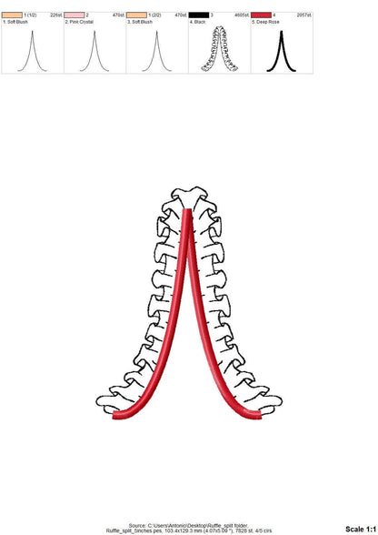 Ruffle Split Side Seam