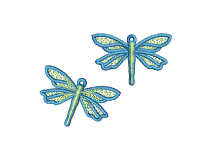 Dragonfly Earrings or Charm FSL