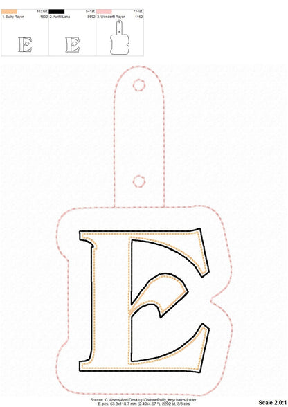 Puffy Puff Foam Classic Keychain Monogram