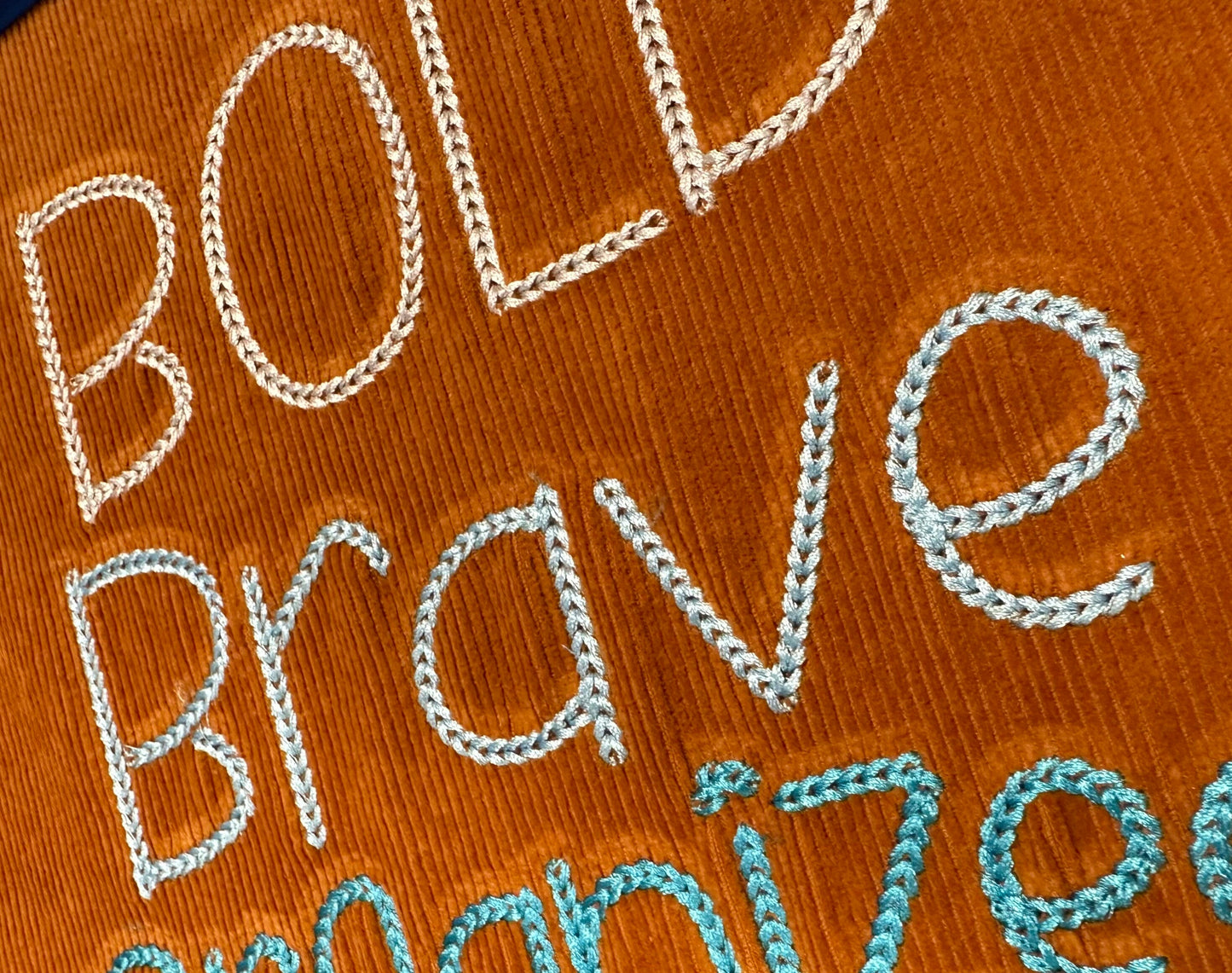 Bold Dense Chain Stitch Font