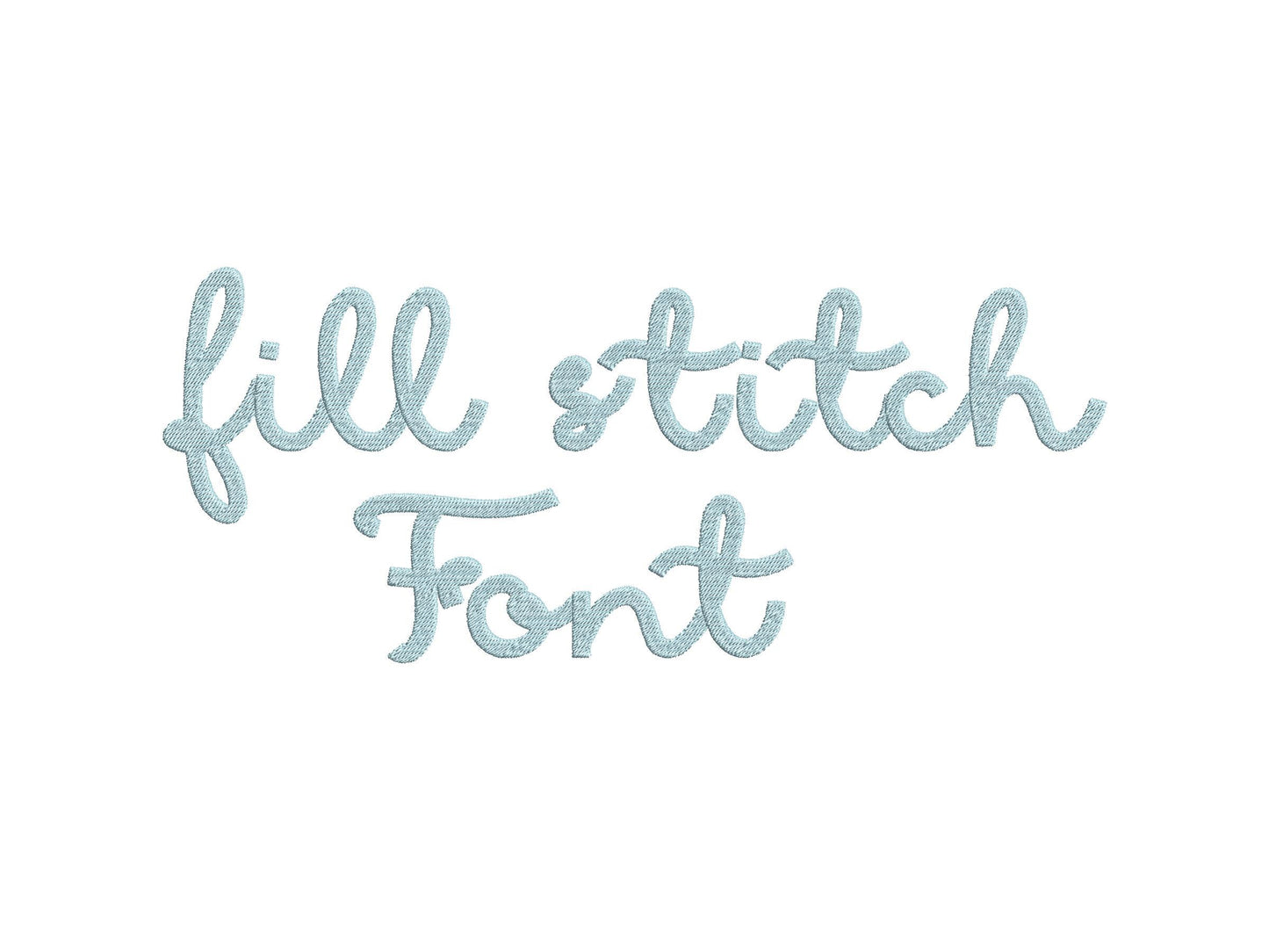 Fill Stitch Handwritten Script Font Lillian