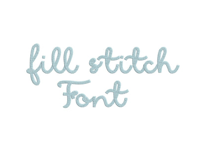 Fill Stitch Handwritten Script Font Lillian