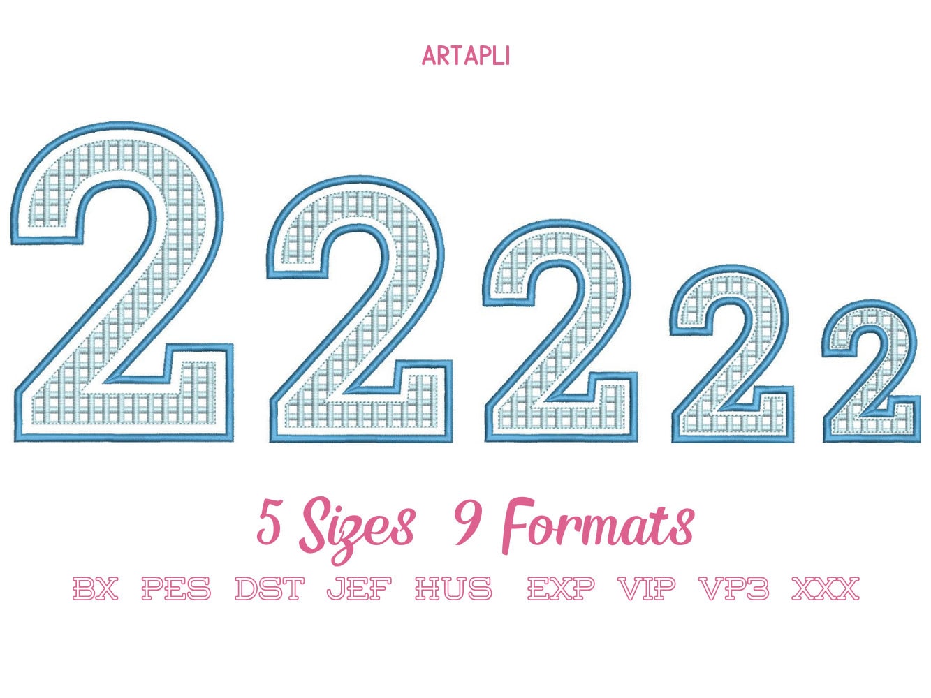 Classy Plaid Patterned Font Applique