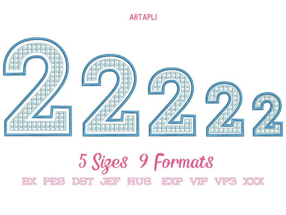 Classy Plaid Patterned Font Applique