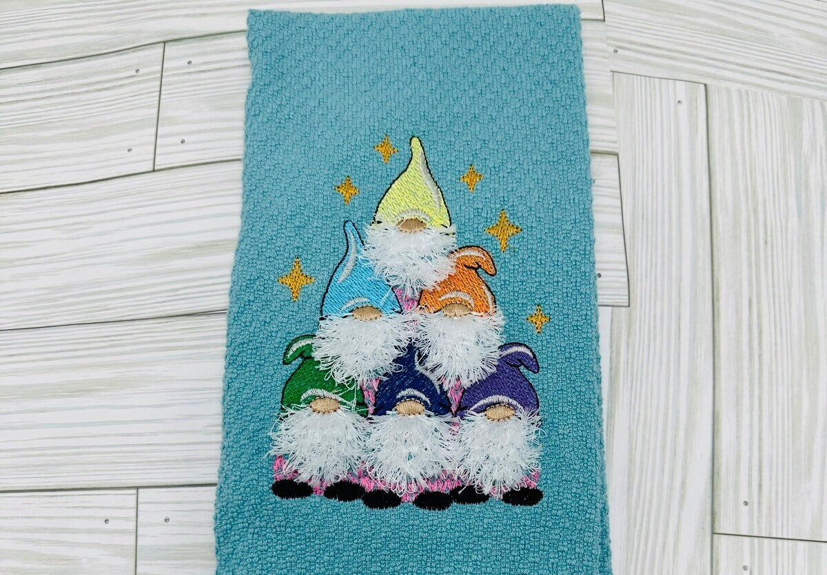 Fringed Christmas Gnome Stack of 6