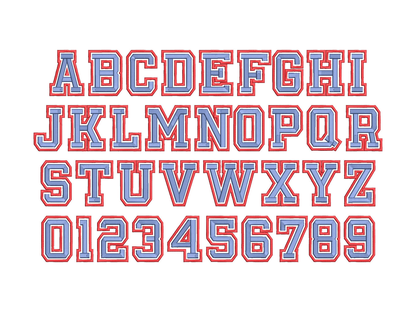 Puff Puffy Foam Sport Varsity Font Applique