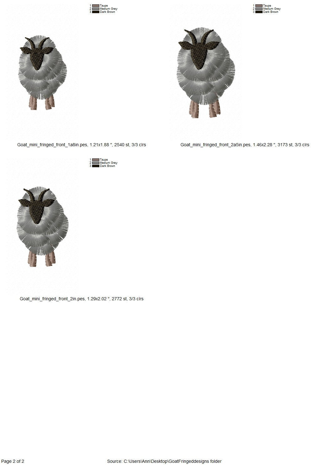 Mini Fringed Goat Set