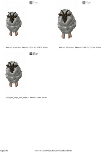 Mini Fringed Goat Set