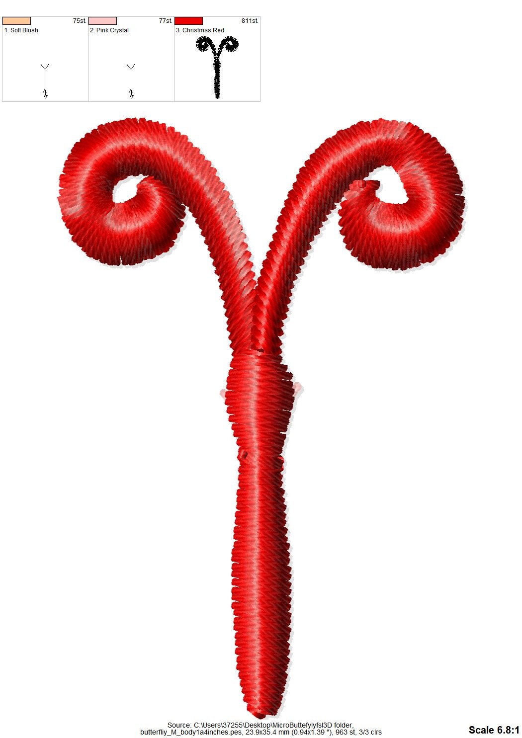 Delicate mini Butterfly 3D FSL