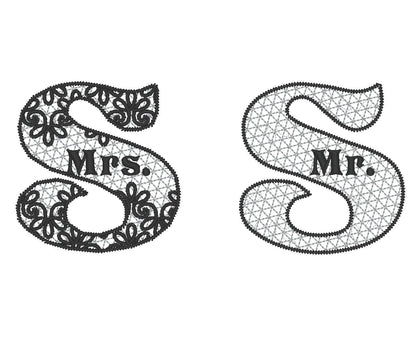 Mr and Mrs Lace Monogram