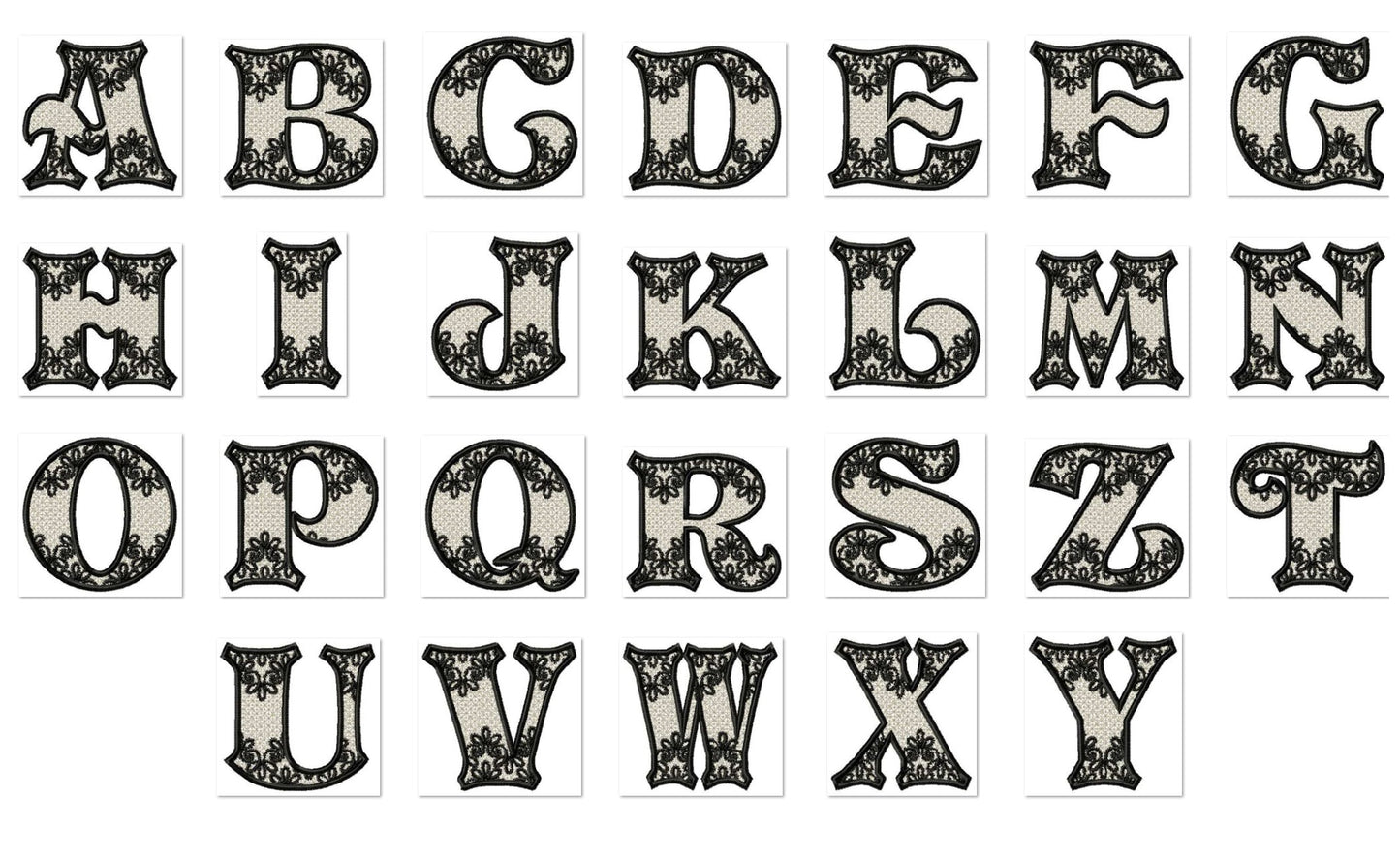 Delicate Lace Split Monogram Font FSL