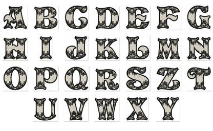 Delicate Lace Split Monogram Font FSL