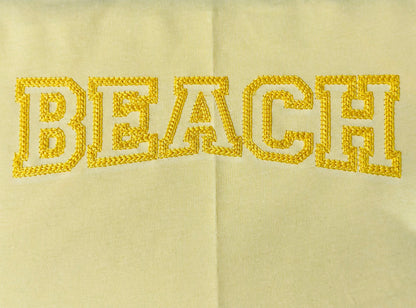 Wide Chain Stitch Outline Varsity Font