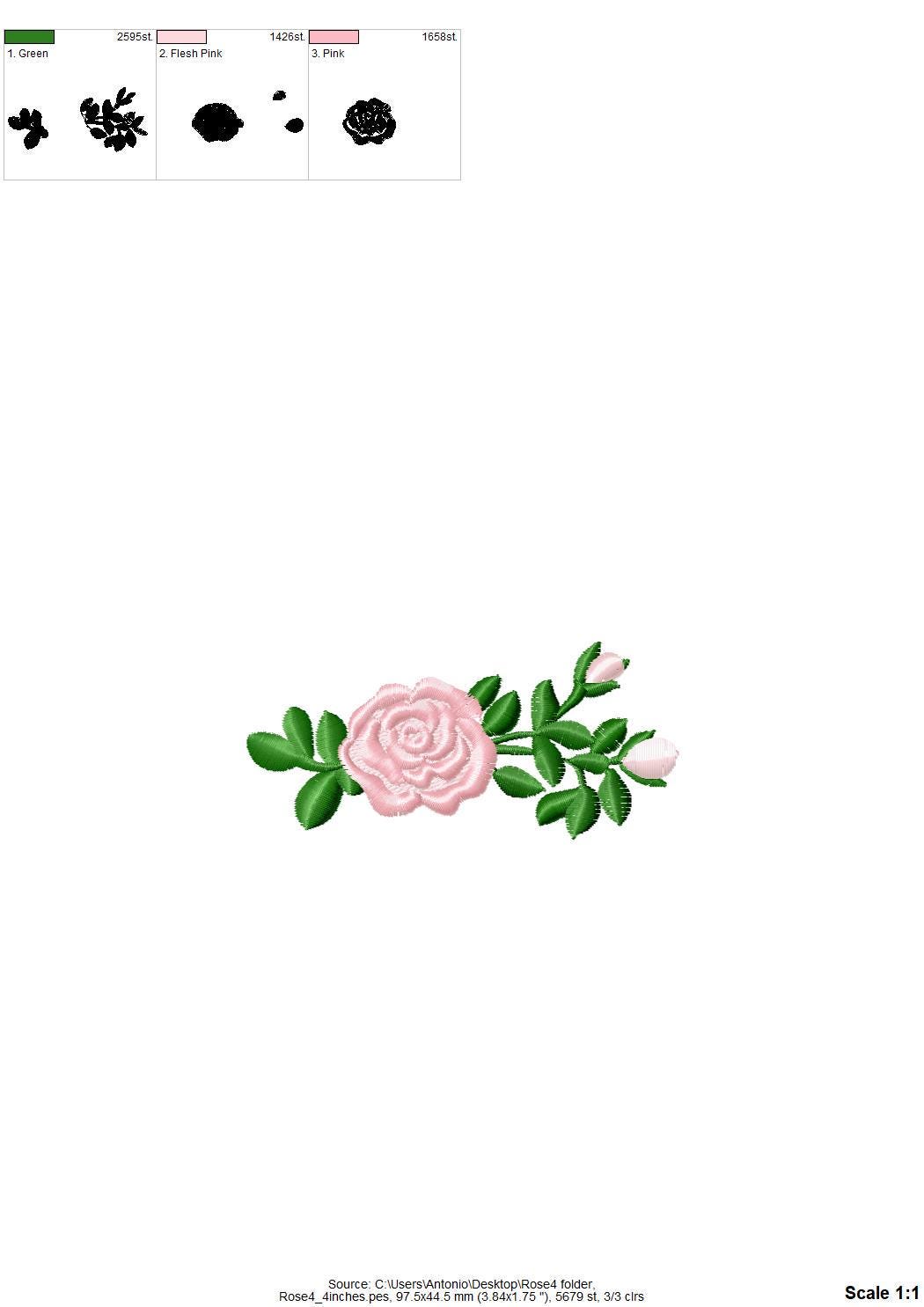 Accent Mini Rose Flower Branch