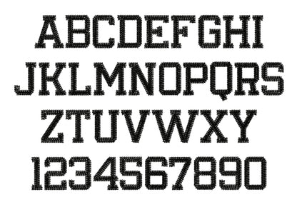 Hand Stitch Effect Sport Chain Font