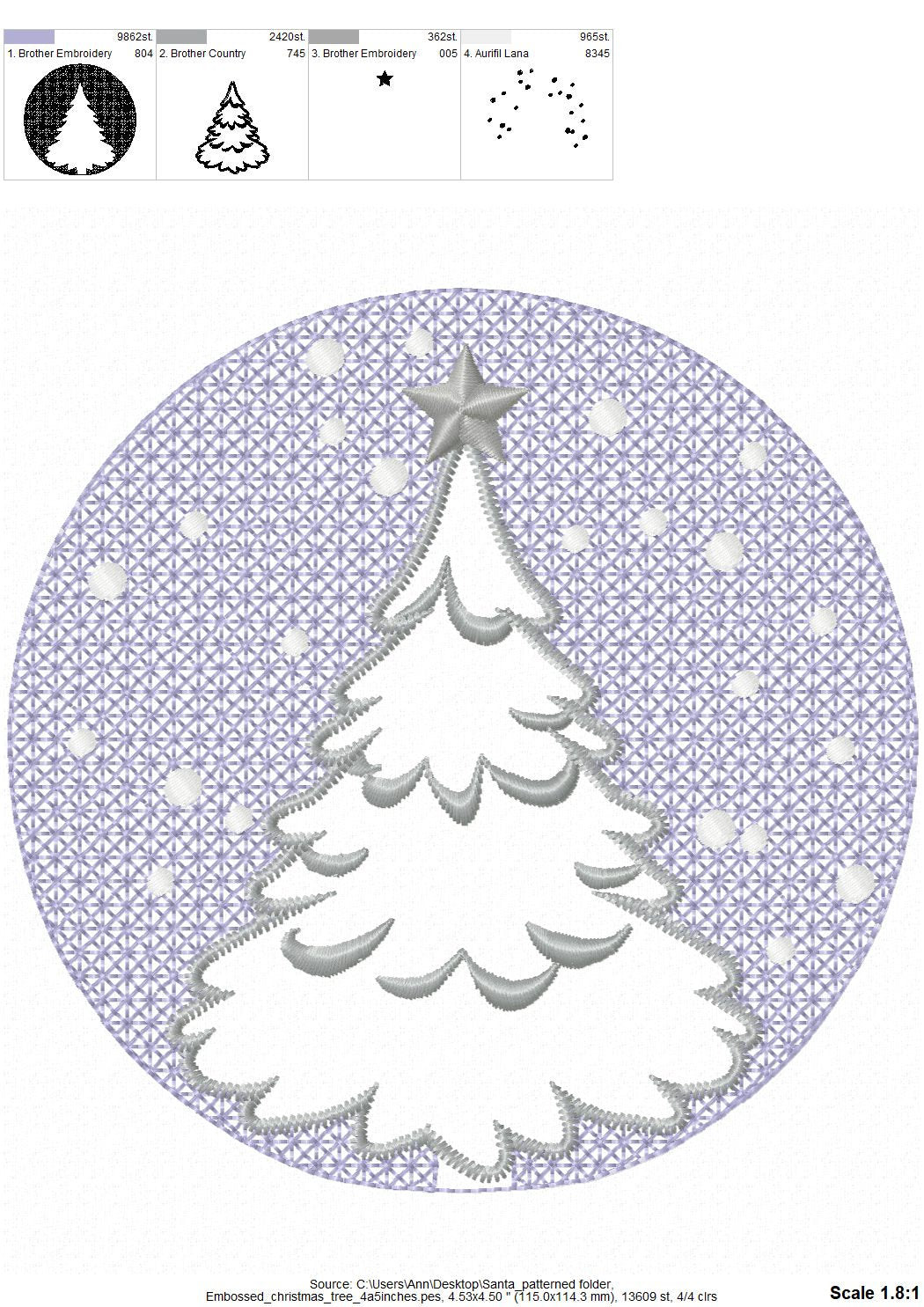 Embossed Towel Christmas Tree