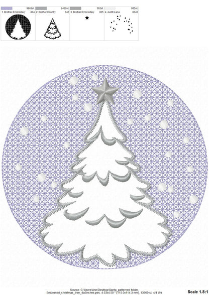 Embossed Towel Christmas Tree