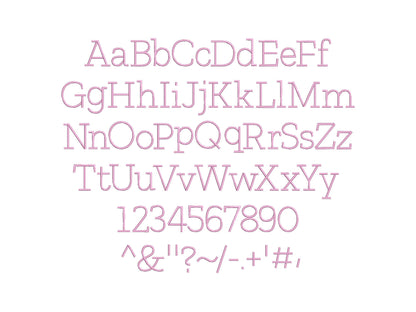 Satin Stitch Classic Block Font
