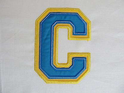 Double Applique Athletic Sport Font