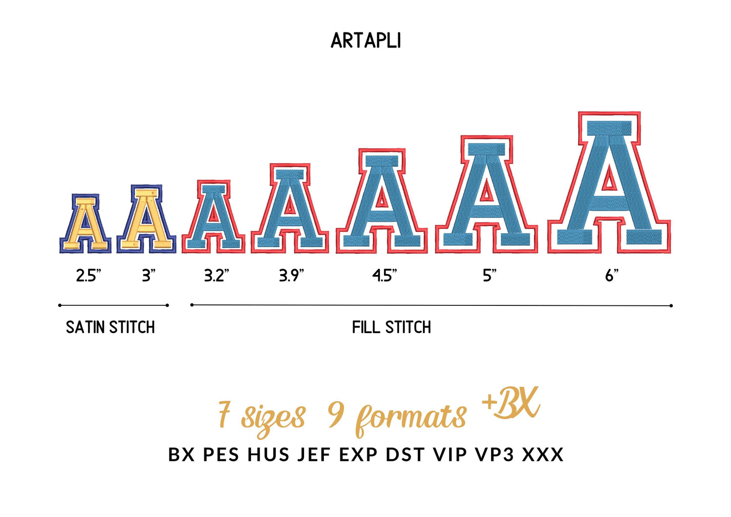 2-Color Athletic Sport Font Applique