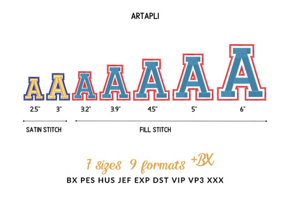 2-Color Athletic Sport Font Applique