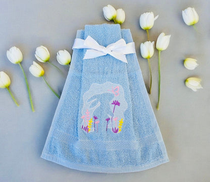 Embossed Floral Bunny