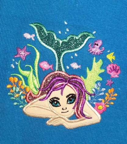 Dreaming Mermaid Applique
