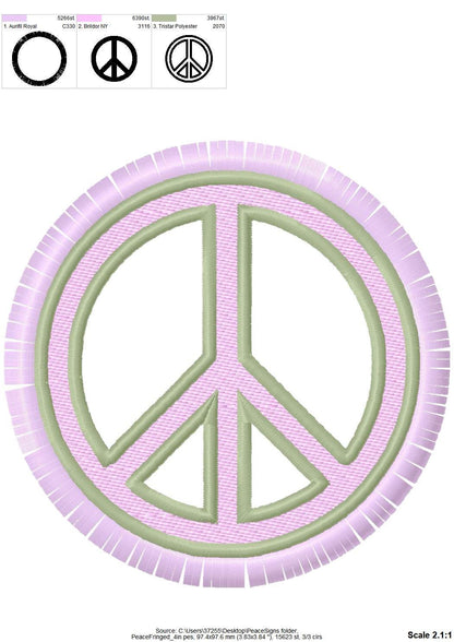 Fringed Peace Sign