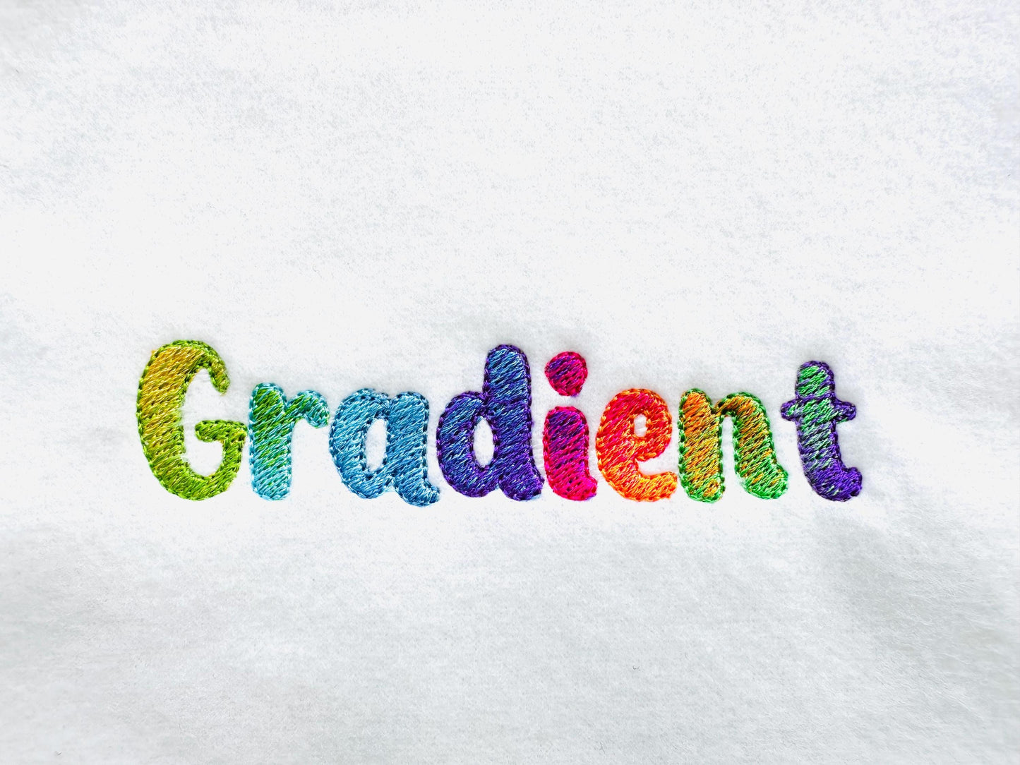 Vibrant Gradient Ombre Iridescent Font